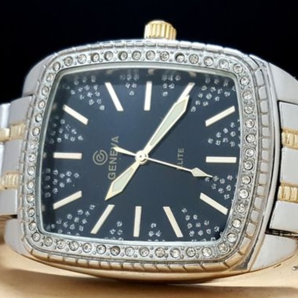 Geneva Elite Other - G-Elite Designer Men's Two Tone Iced Bling Watch